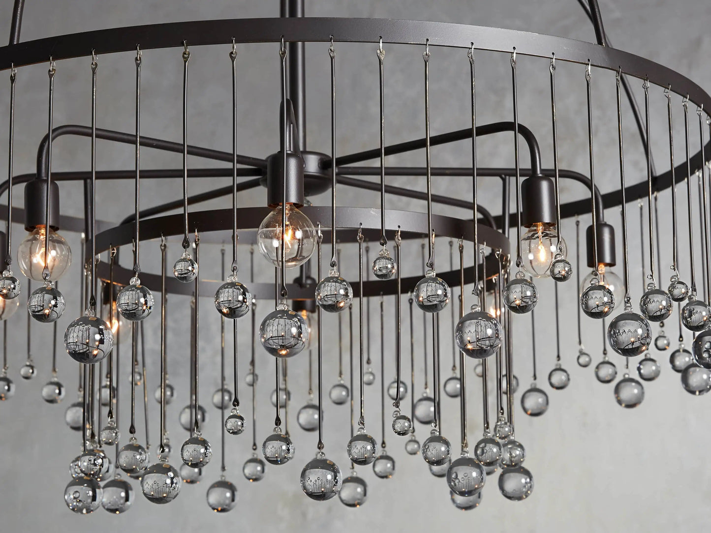 Crystal Ball Aubrey Round Chandelier 5 Light / 8 Light
