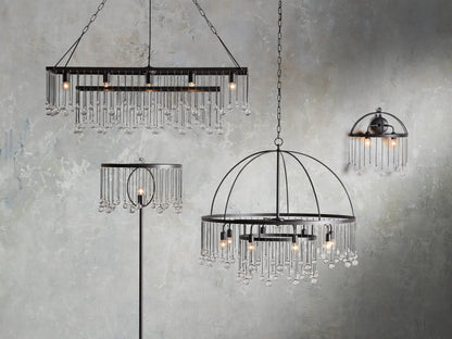 Crystal Ball Aubrey Round Chandelier 5 Light / 8 Light