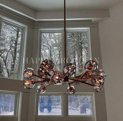 xinyue Bola De Crystal Round Chandelier 24"