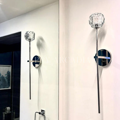 xinyue Lighting Bola De Long Style Clear Crystal Wall Sconces
