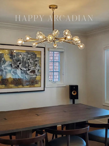 XINYUE Bola De Smoke Ball Round Chandelier 36"