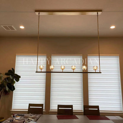 xinyue Lighting Bola De Modern Cristal Crystal Linear Chandelier 60"