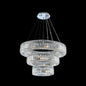 (12+18+26) Inch Round Crystal Chandelier Three Tiers Suspended Modern Chandelier