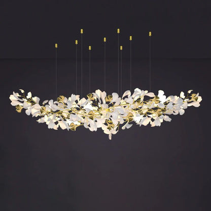Ceramic Ginkgo Branch Chandelier Light