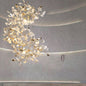 Gliss Ceramic Ginkgo Stair Long Branch Luxury Chandelier for Foyer Entryway