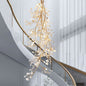 Gliss Ceramic Ginkgo Stair Long Branch Luxury Chandelier for Foyer Entryway