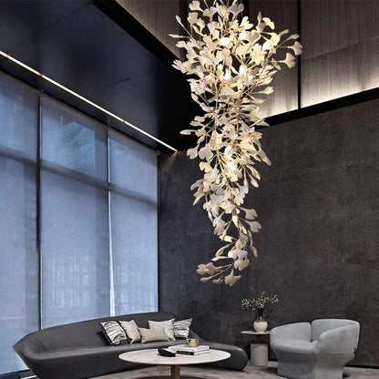 Gliss Ginkgo Staircase Long Branch Chandelier