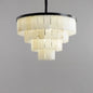 Alabaster Modern Multi-Tiered Round Chandelier