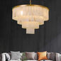 Alabaster Multi-Tiered Round Chandelier Lighting