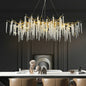 Crystal Leaf Chandelier For Dining Table Branch Style Ceiling Light for Modern Home