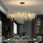 Crystal Leaf Chandelier For Dining Table Branch Style Ceiling Light for Modern Home