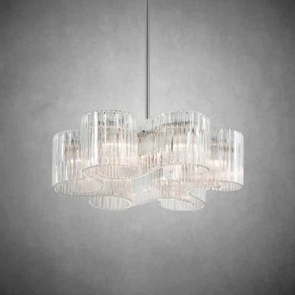 Circo 6 Light Pendant - Satin Silver Leaf