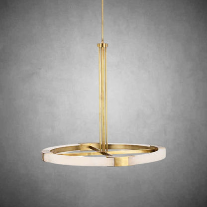 Claire Ring Alabaster Island Chandelier Lighting