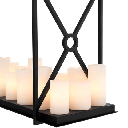 Commodore Modern Chandelier - Black/Brass