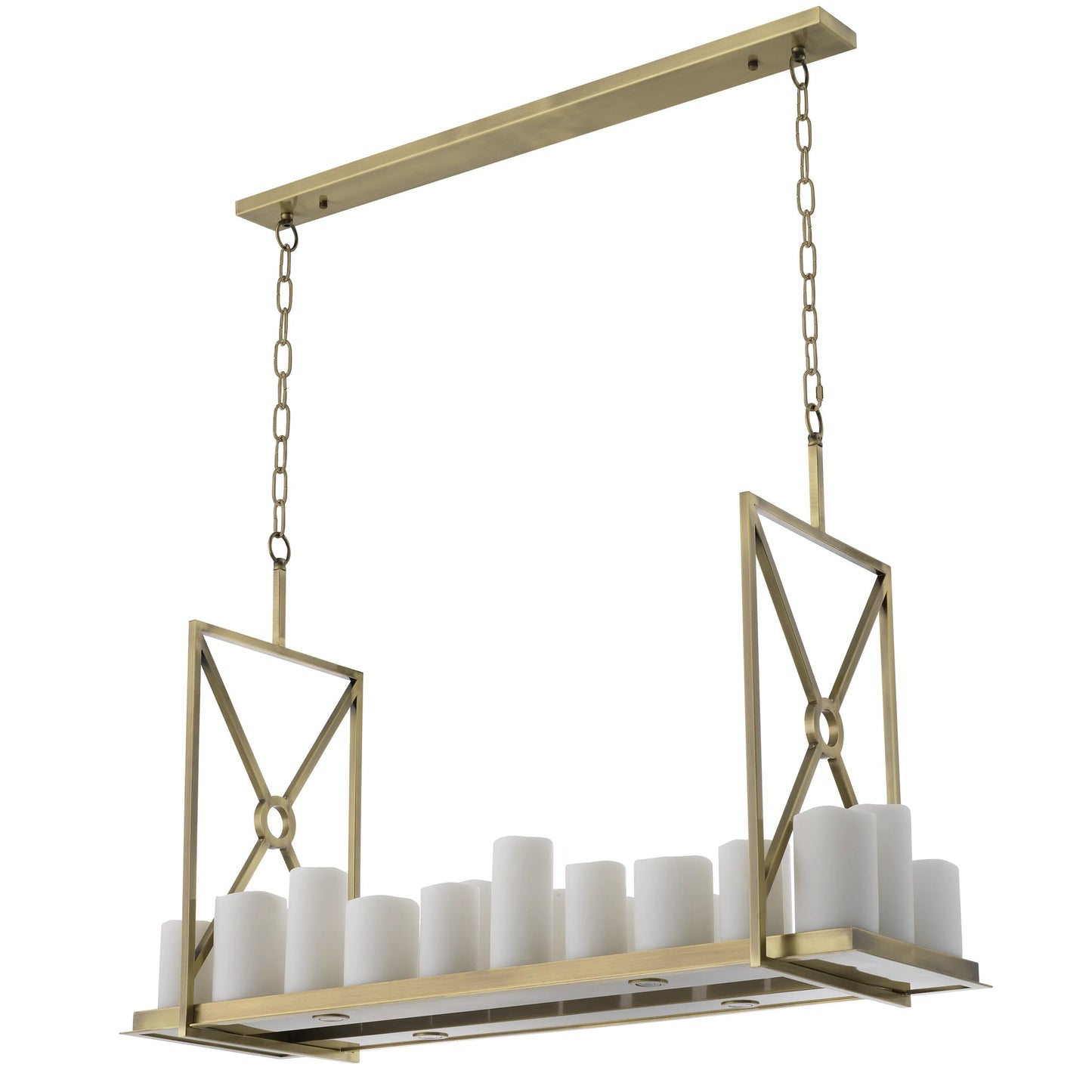 Commodore Modern Chandelier - Black/Brass
