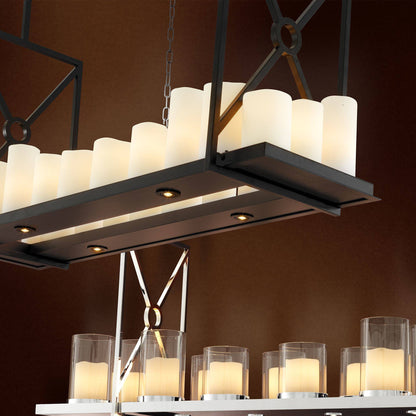 Commodore Modern Chandelier - Black/Brass