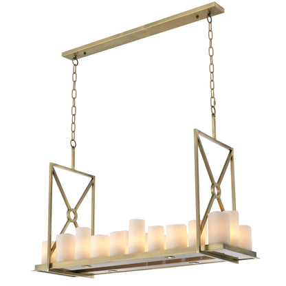 Commodore Modern Chandelier - Black/Brass