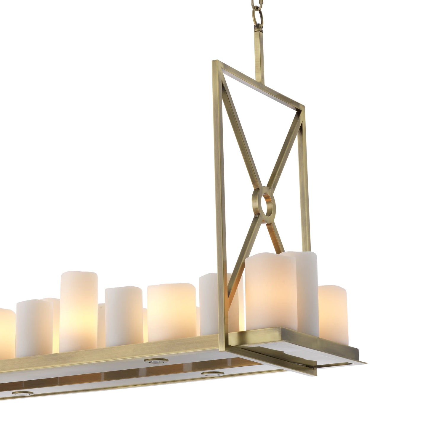 Commodore Modern Chandelier - Black/Brass