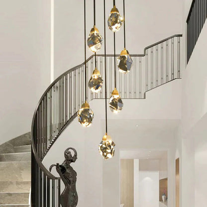Alan Postmodern Crystal Multi-Lights Pendant Chandelier
