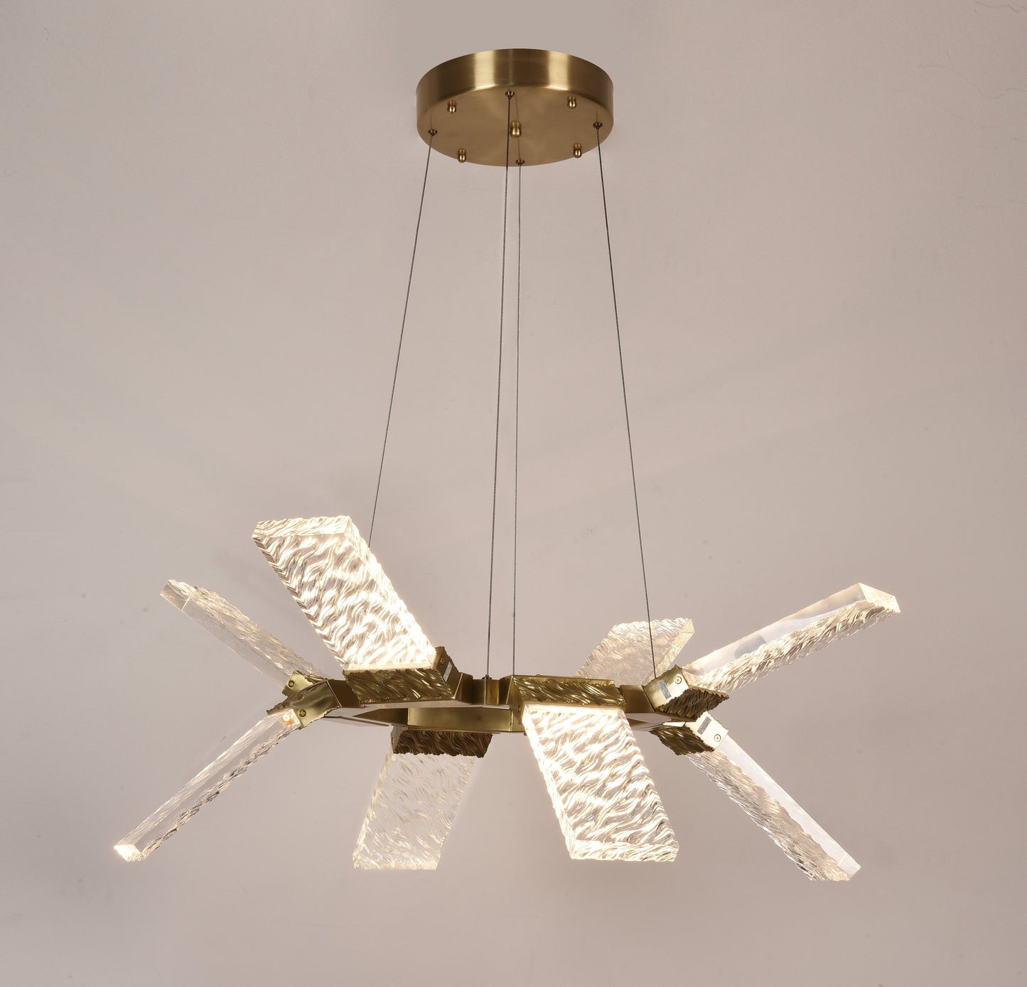 Muhamet LED Round Ring Wave Chandelier, Modern Designer Lamp