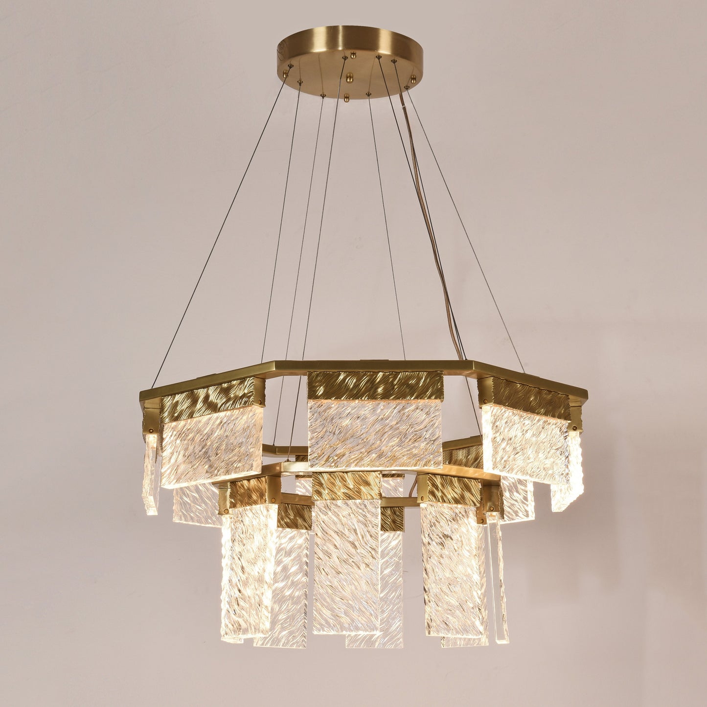 Muhamet 2-Tier Round Down-light LED Chandelier Lighting