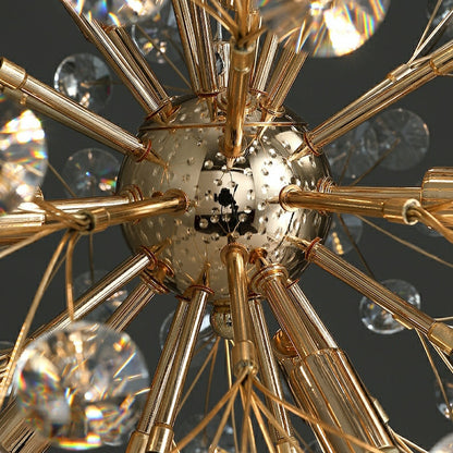 Decorative Crystal Ball Dandelion Chandelier Round Ceiling Pendant Light Fixture For Living/ Bedroom
