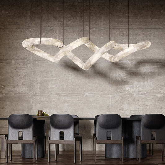 Joshua Luxury Indoor Designer Symmetrical Alabaster Chandelier