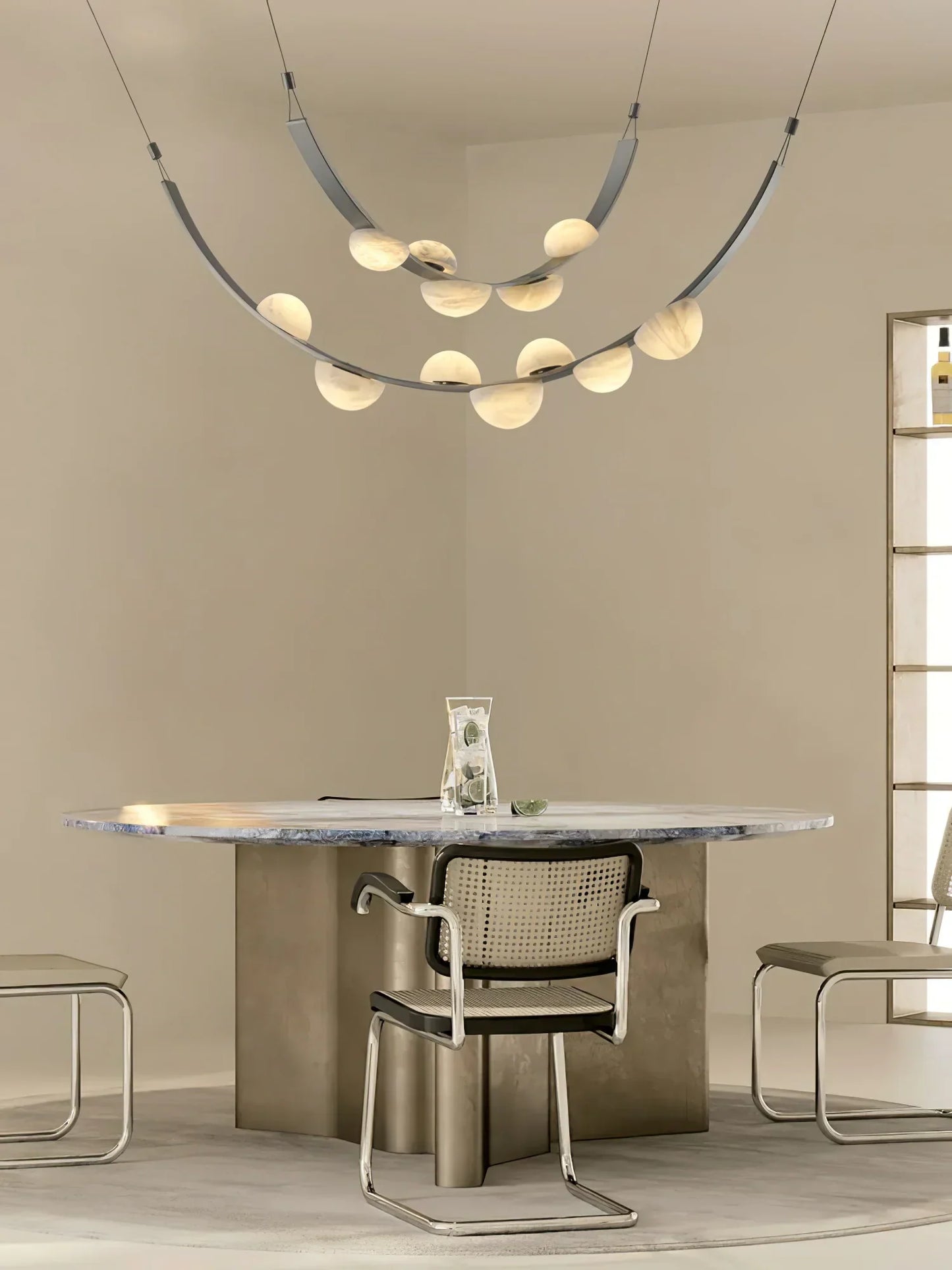 Alex Modern Dew Drops Alabaster Chandelier