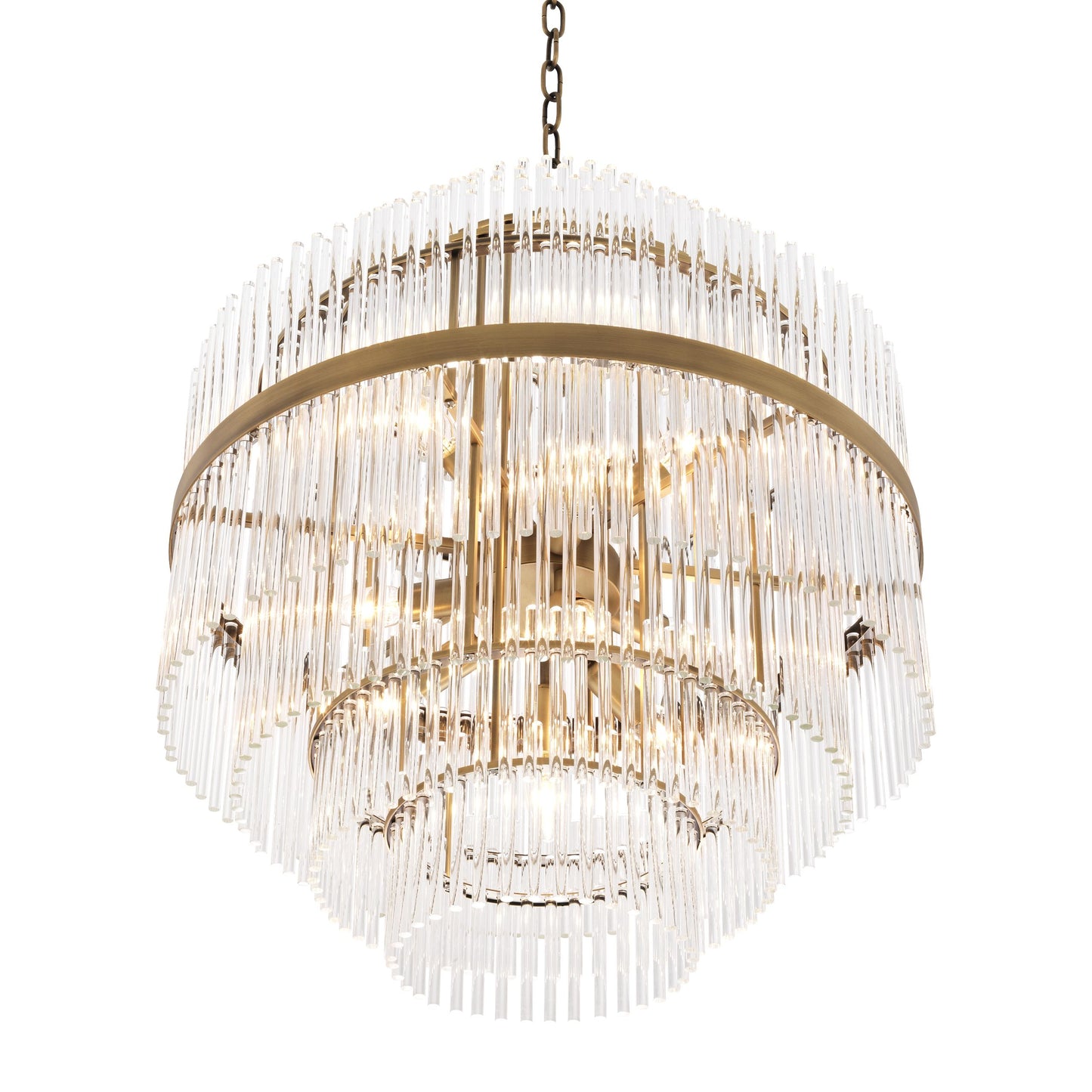 Fairy Modern Brass Glass Chandelier - Brass