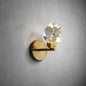 Faceted Crystal Masonry Wall Sconce, Brass