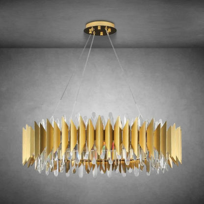Flavian Halo Crystal Chandelier