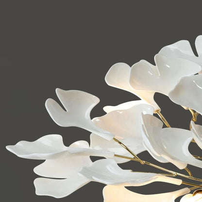Gliss Gingko Ceramic Ceiling Lamp, Kitchen Island Flushmount Lamp