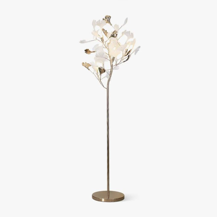 Gliss Gingko Ceramic Leaf Floor Lamp, Modern Stand Lamp