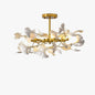 Gliss Gingko Ceramic Luxury Chandelier, Indoor Living Room Lamp