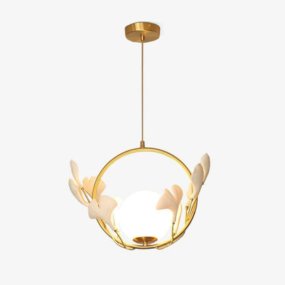 Gliss Ceramic Gingko Kitchen Island Pendant Lamp