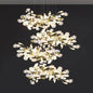 Gliss Ceramic Ginkgo Cascading Branch Chandelier, Modern Tree Chandelier
