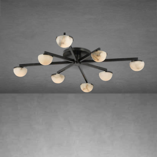 Gisoo Alabaster Large Staggered Arm Flush Mount