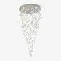 Glass Feathers Chandelier, Airy Customisable Chandelier For Lobby,Hallway,Staircase