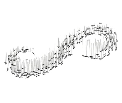 Glass Feathers Chandelier, Airy Customisable Chandelier For Lobby,Hallway,Staircase