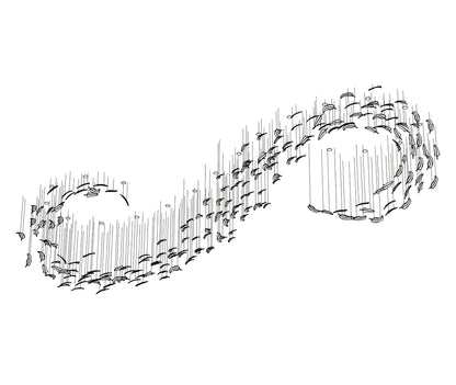 Glass Feathers Chandelier, Airy Customisable Chandelier For Lobby,Hallway,Staircase