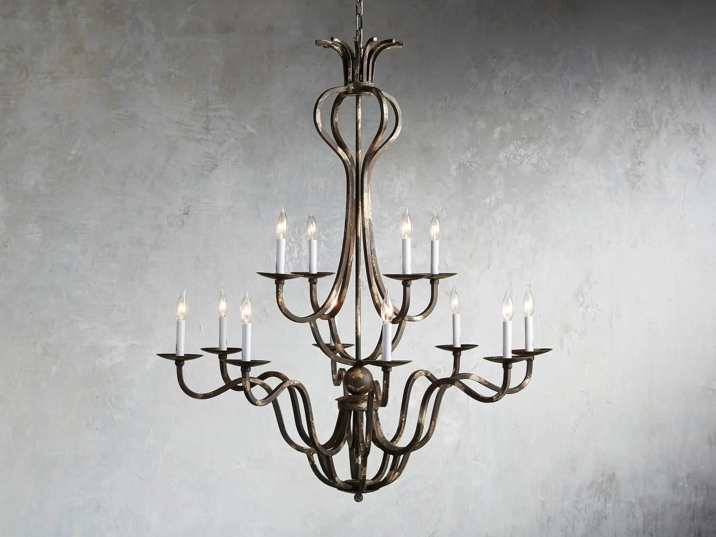 Gothic Bonita Grand 12 Light Chandelier 42'' - Silver
