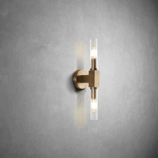 HA Candlestick Glass Wall Sconce for Bedroom