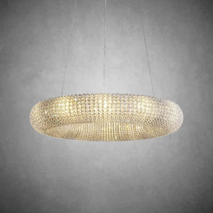 Halo Ring Modern Clear Crystal Chandelier