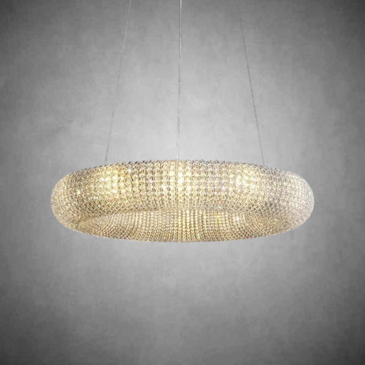 Halo Ring Modern Clear Crystal Chandelier