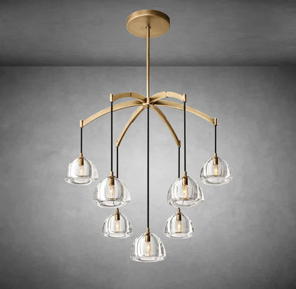 XINYUE Modern Glass Round Chandelier 36''48''60‘’