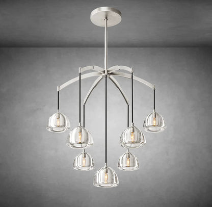 XINYUE Modern Glass Round Chandelier 36''48''60‘’