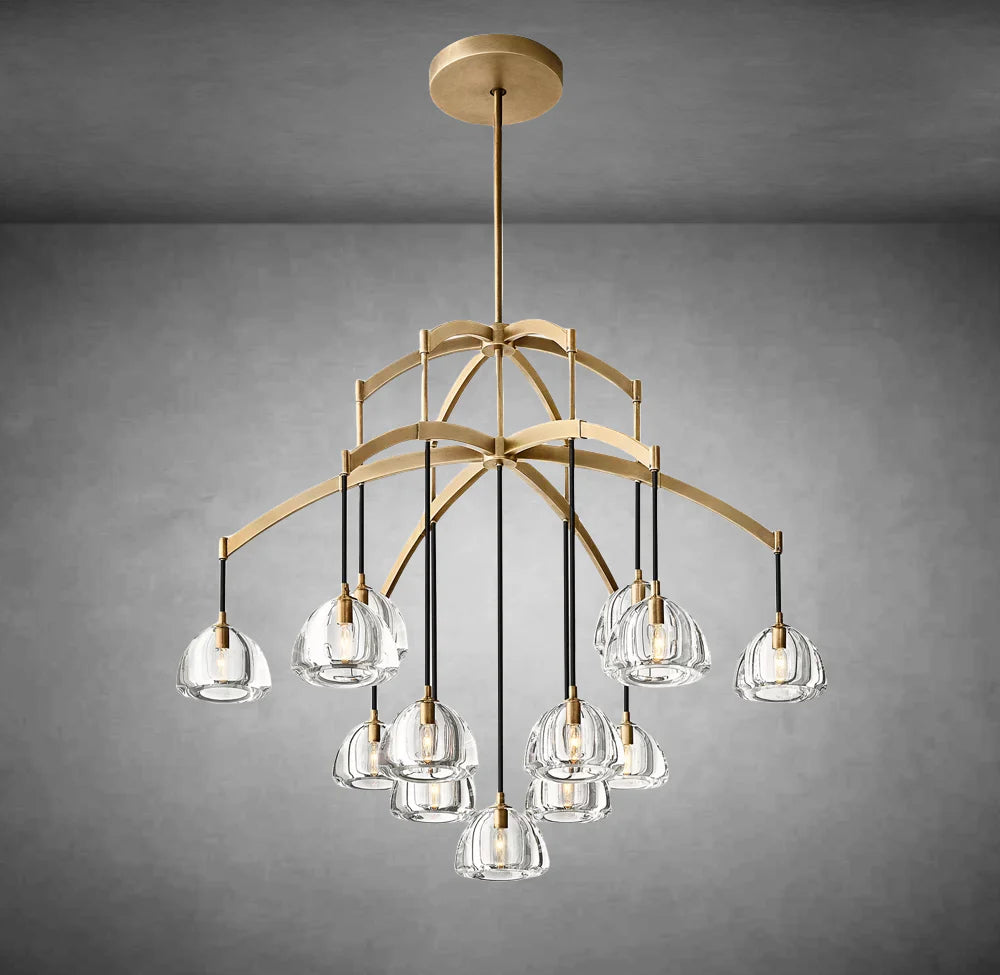 XINYUE Modern Glass Round Chandelier 36''48''60‘’