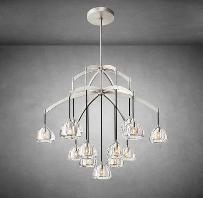 XINYUE Modern Glass Round Chandelier 36''48''60‘’