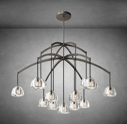 XINYUE Modern Glass Round Chandelier 36''48''60‘’