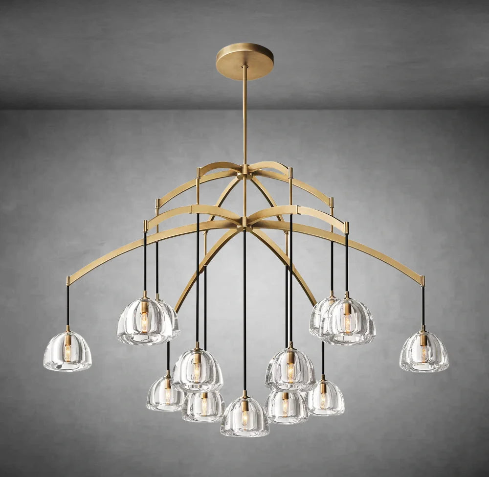 XINYUE Modern Glass Round Chandelier 36''48''60‘’